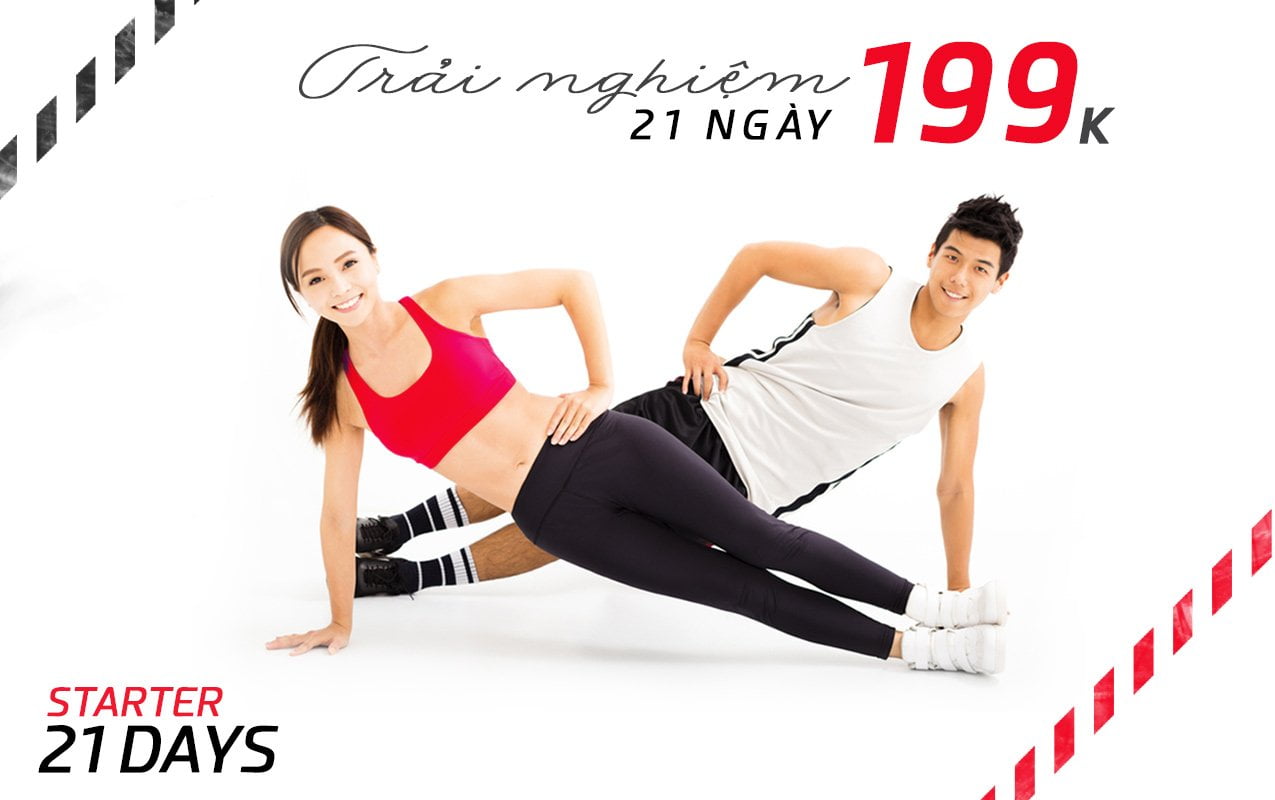 TRẢI NGHIỆM TOÀN DIỆN 21 NGÀY CHỈ 199K TẠI GYMASTER 1