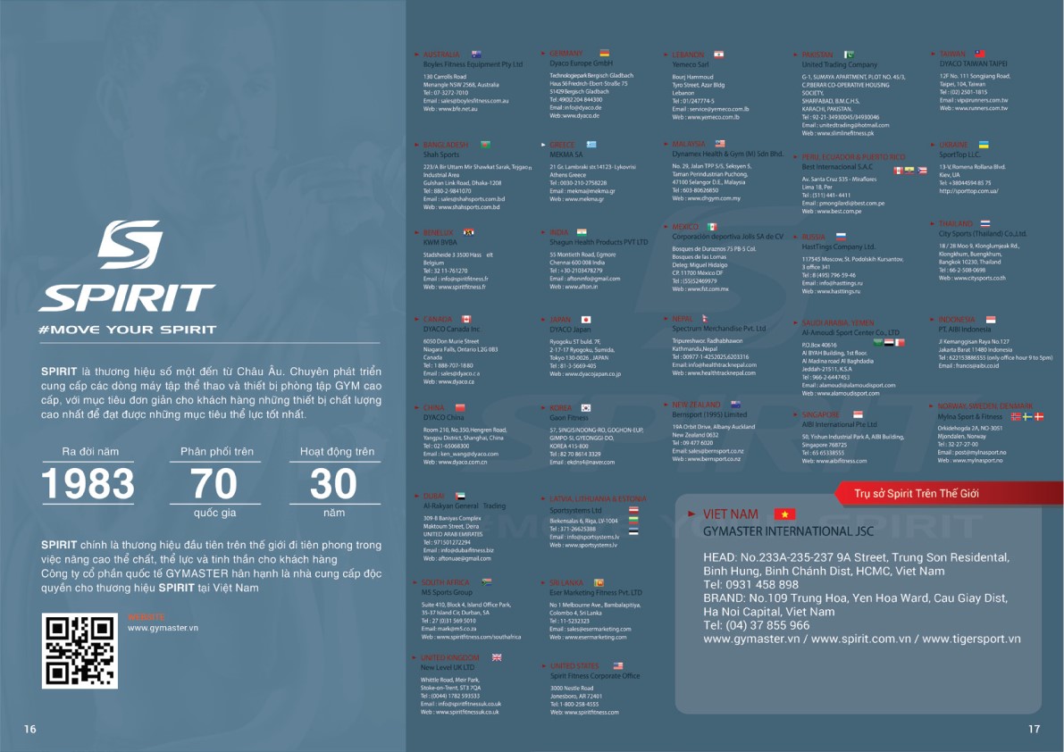 SPIRIT - THIẾT BỊ PHÒNG GYM CAO CẤP 1