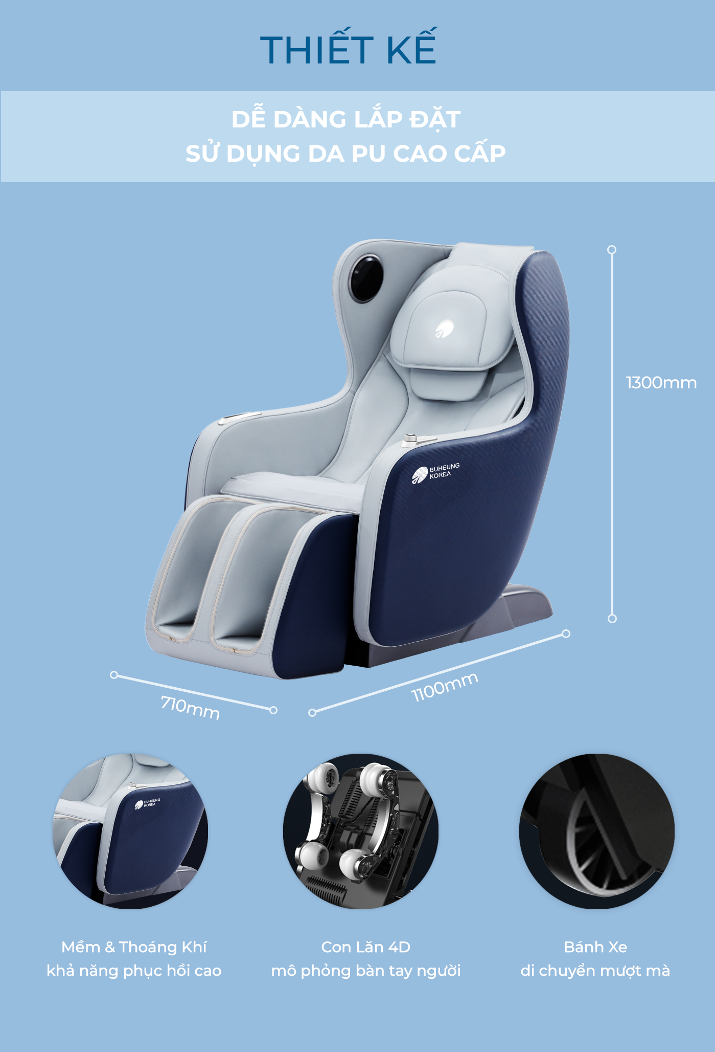 Ghế Massage Blue Angel MK-5400 11