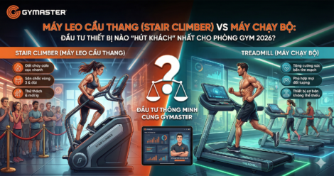 Máy Leo Cầu Thang (Stair Climber) vs Máy Chạy Bộ: Đầu Tư Thiết Bị Nào "Hút Khách" Nhất Cho Phòng Gym 2026? 77
