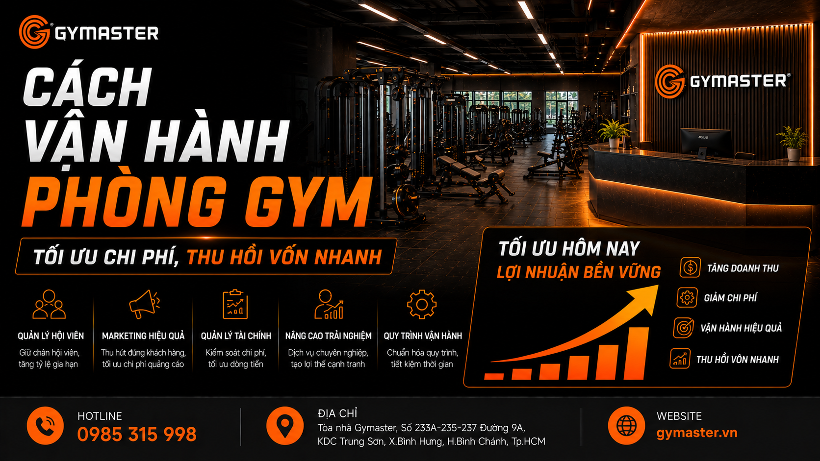 Cách vận hành phòng gym tối ưu chi phí, thu hồi vốn nhanh 1 Cách vận hành phòng gym tối ưu chi phí, thu hồi vốn nhanh