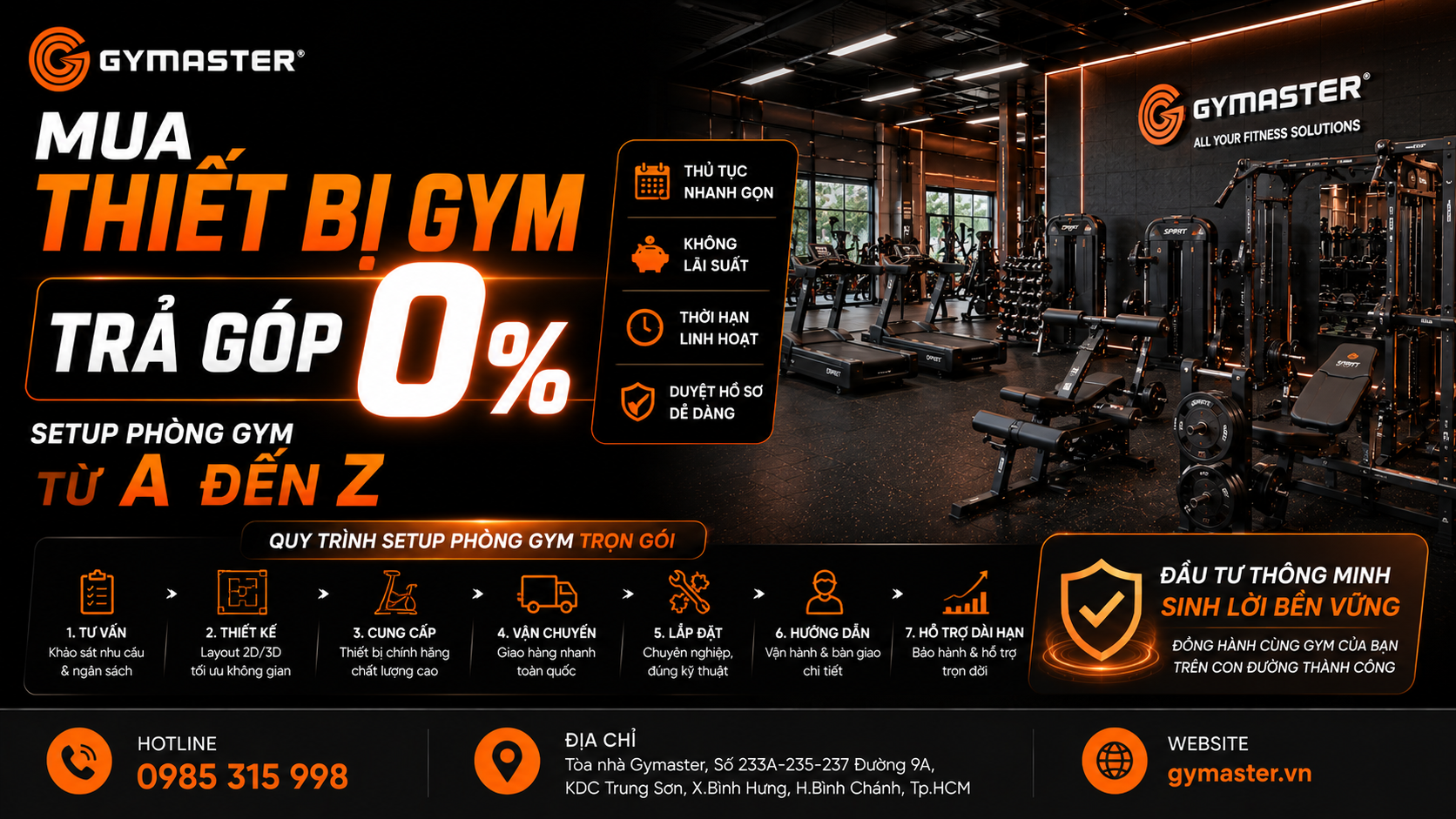 Mua Thiết Bị Gym Trả Góp 0% - Setup Phòng Gym Từ A Đến Z 1 Mua Thiết Bị Gym Trả Góp 0% - Setup Phòng Gym Từ A Đến Z