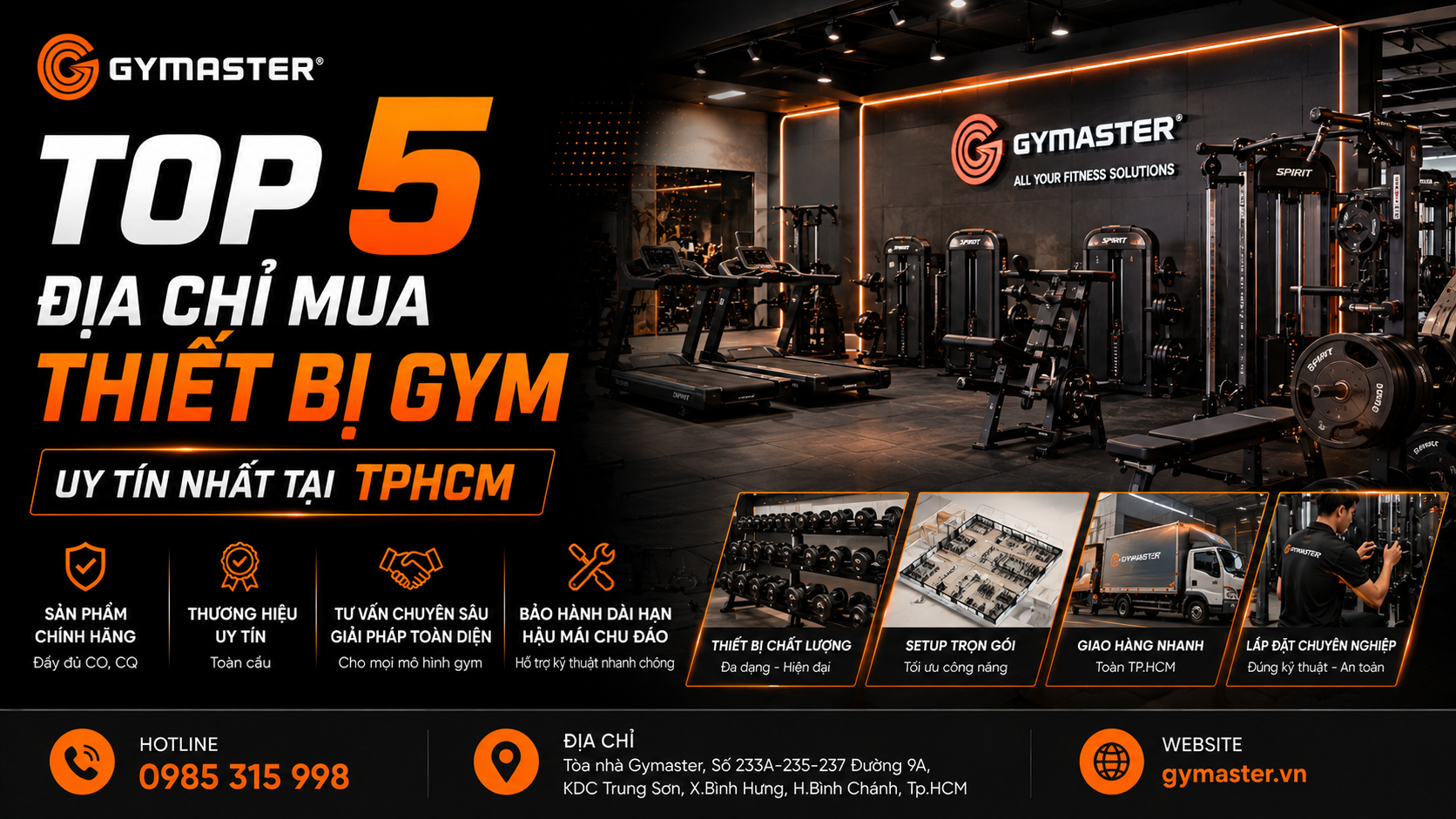 Top 5 Địa Chỉ Mua Thiết Bị Gym Uy Tín Nhất Tại TPHCM